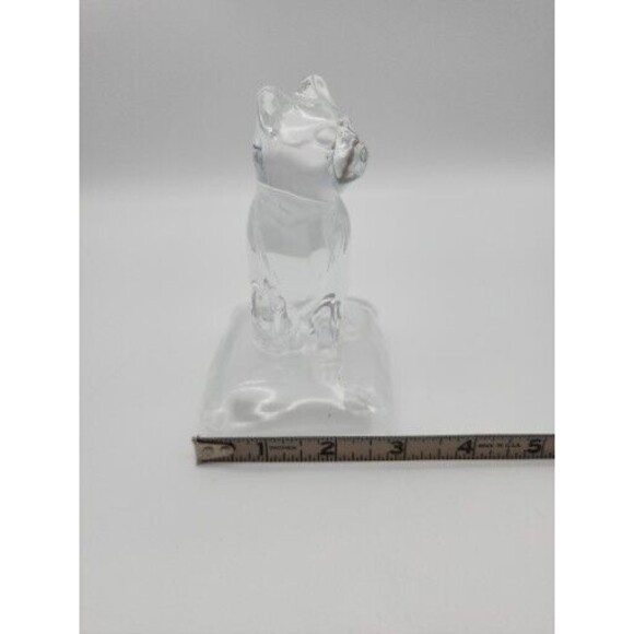 VTG Cat Figure Cristal d'Arques France Lead Crystal Glass On Pillow Paperweight - Picture 12 of 12